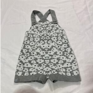 NWT Barefoot Dreams Toddler 2T 3T Shortalls Overalls Romper Waterfall Daffodil